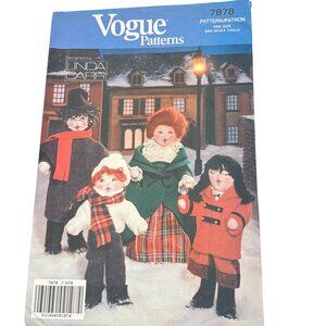 Vogue Patterns 7878 Linda Carr Doll Clothes Pattern Christmas Carolers